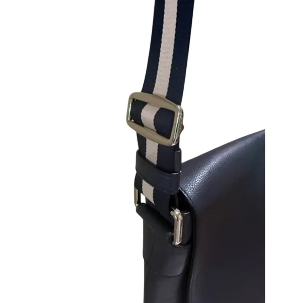 CH028 Coach Charles Messenger Bag*Navy with Navy Cream crossbody*Unisex